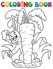 Image showing Coloring book rabbit theme 1