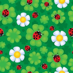 Image showing Seamless background flower theme 1