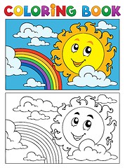 Image showing Coloring book summer image 1