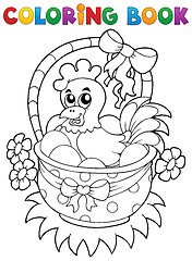 Image showing Coloring book with Easter theme 8