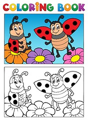 Image showing Coloring book ladybug theme 2