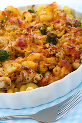 Image showing Pasta with chicken and broccoli.