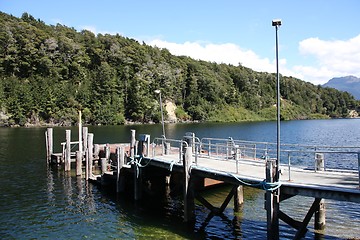 Image showing Lake pier in New Zealand