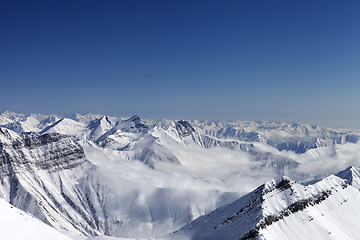 Image showing Winter mountains. Georgia, region Gudauri.