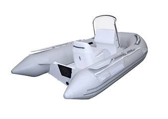 Image showing grey inflatable boat