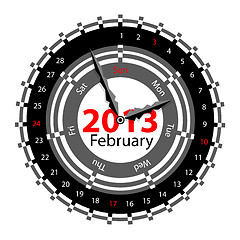 Image showing Creative idea of design of a Clock with circular calendar for 20