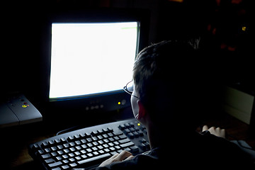 Image showing Boy at the Computer