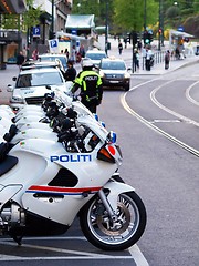 Image showing Norwegian police motorcycle