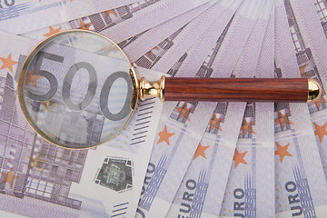 Image showing Five hundred euro and loop