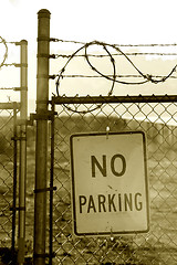 Image showing No Parking, toned