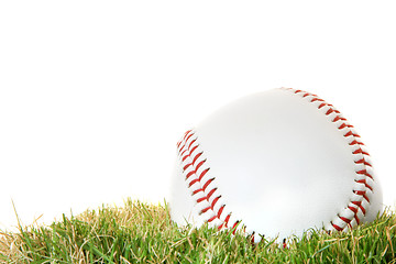 Image showing Baseball on Grass