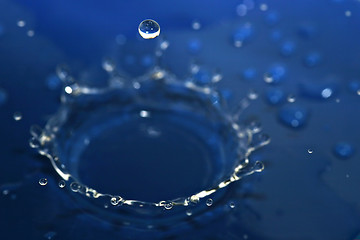 Image showing Blue crown and drop