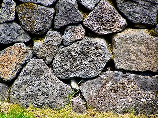 Image showing stone larva wall