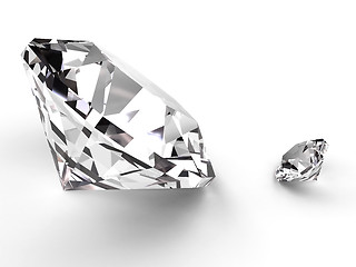 Image showing Big and small diamond