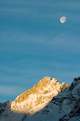 Image showing Moon at Sunrise