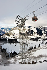 Image showing Gondola in Swiss Alps