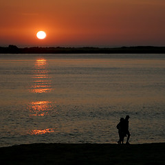 Image showing Sunset Walk