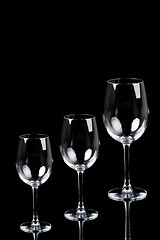 Image showing Three Empty Glasses