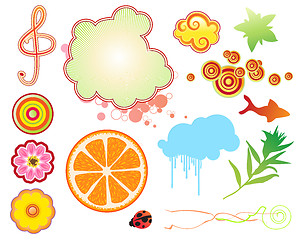 Image showing Summer design elements