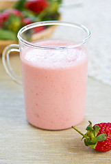Image showing Strawberry smoothie