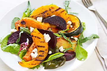 Image showing Grilled vegetables with feta cheese salad