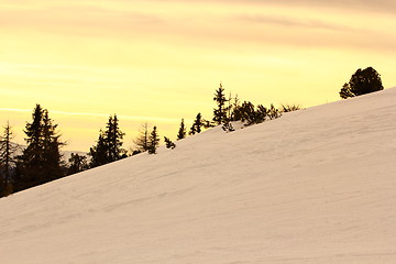 Image showing colorful sunrise in the mountains