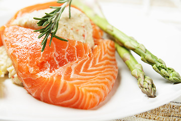 Image showing Stuffed salmon