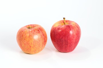 Image showing A pair of red apples