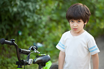 Image showing serious boy