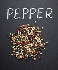 Image showing pepper on black background