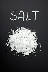 Image showing salt on black background