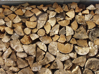 Image showing Stack of wood