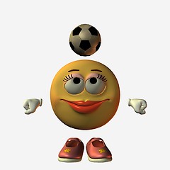 Image showing Smiley Girl - Football