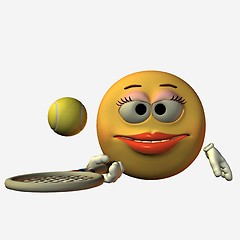 Image showing Smiley Girl - Tennis