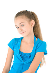 Image showing Girl in the blue blouse