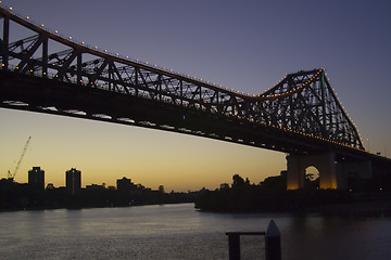 Image showing Story Bridge at dawn