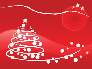 Image showing Christmas tree illustration