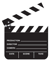 Image showing Open Movie Clapboard