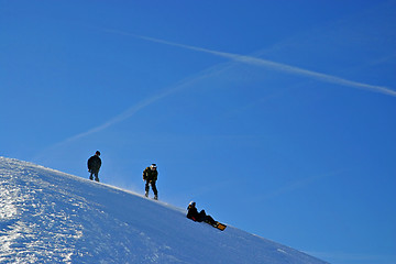 Image showing Snowboarding