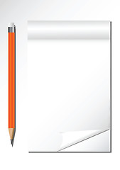 Image showing Notebook and Pencil
