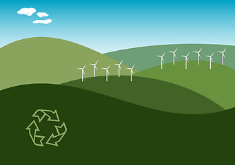 Image showing Wind Farm Illustration