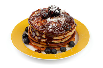 Image showing Pancakes with Berries