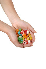 Image showing Handful of jelly beans