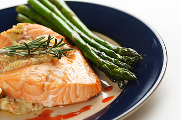 Image showing Stuffed salmon