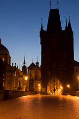 Image showing Walking on Charles bridge