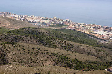 Image showing coastal scene of a city