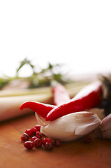 Image showing Chili and garlic
