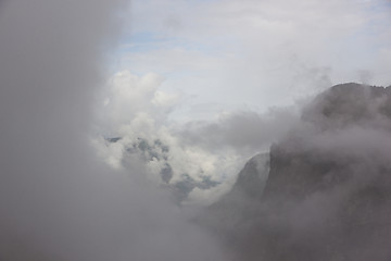 Image showing Cloudy mountains