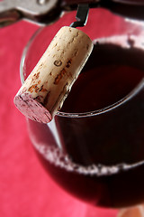 Image showing Red Wine and Cork