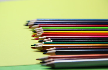 Image showing Multicolored wooden pencils